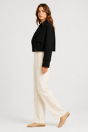 Women's Cropped Trench Jacket Button Detail