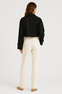 Women's Cropped Trench Jacket Button Detail