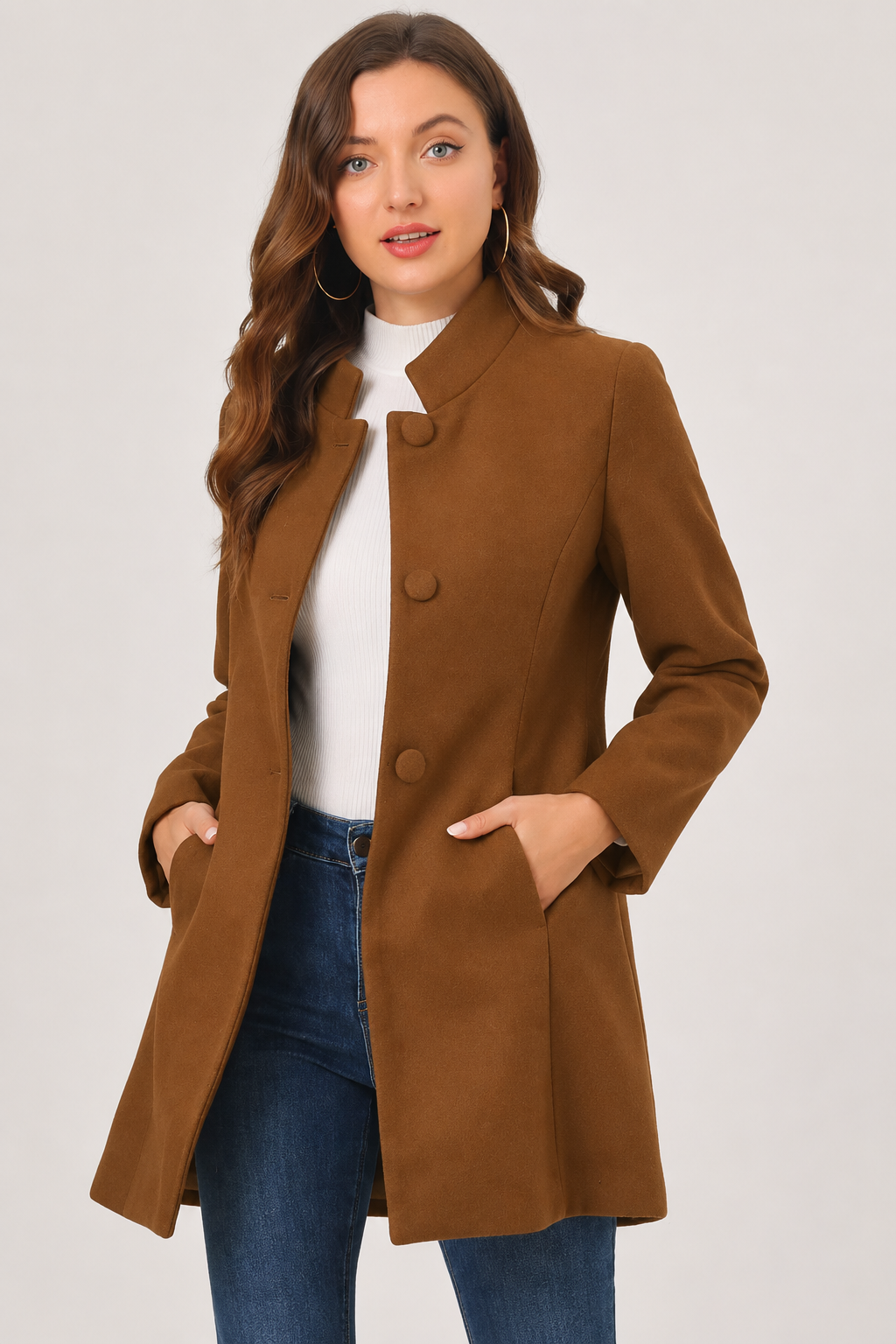 Camilla Wool Look Trench Coat