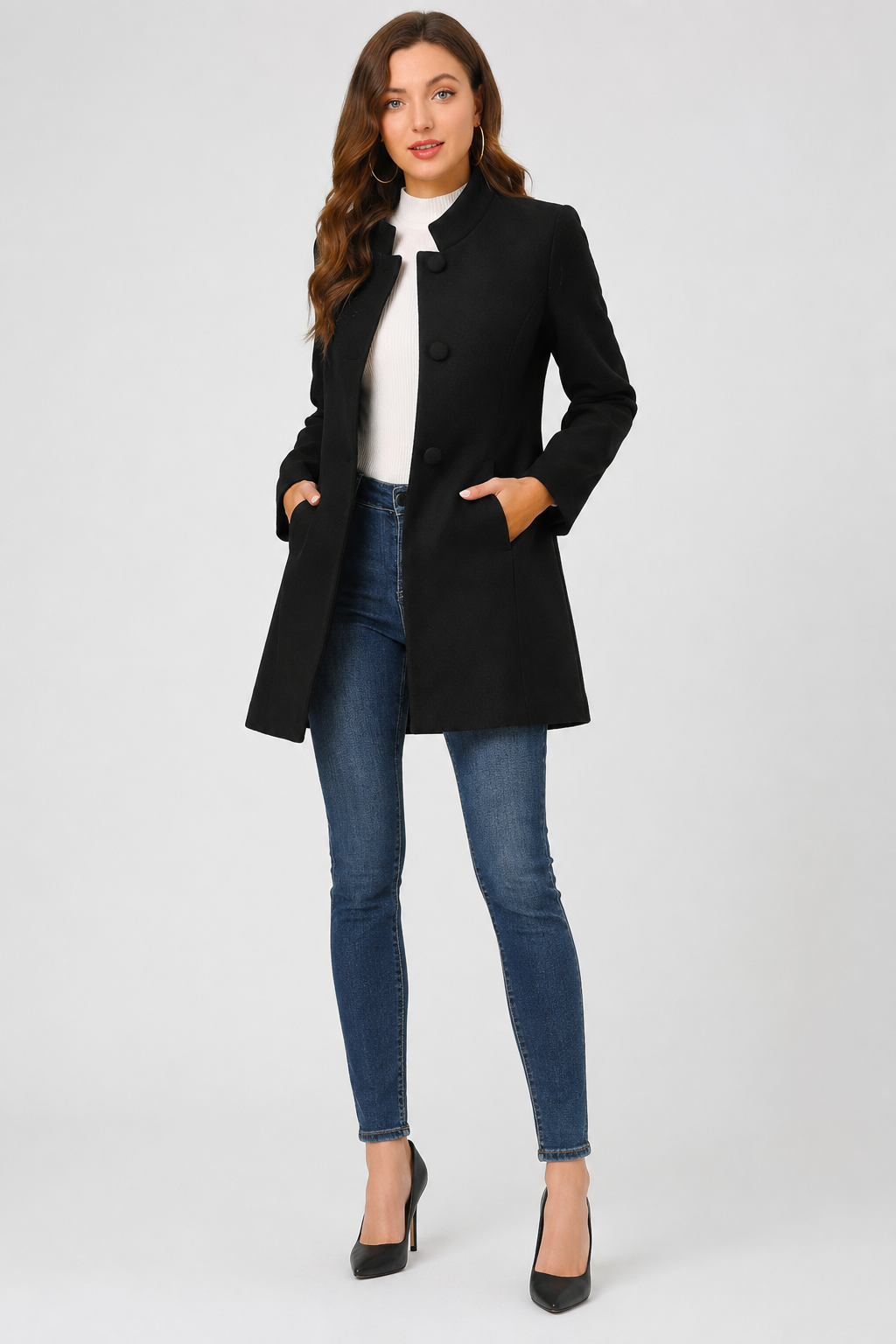 Camilla Wool Look Trench Coat